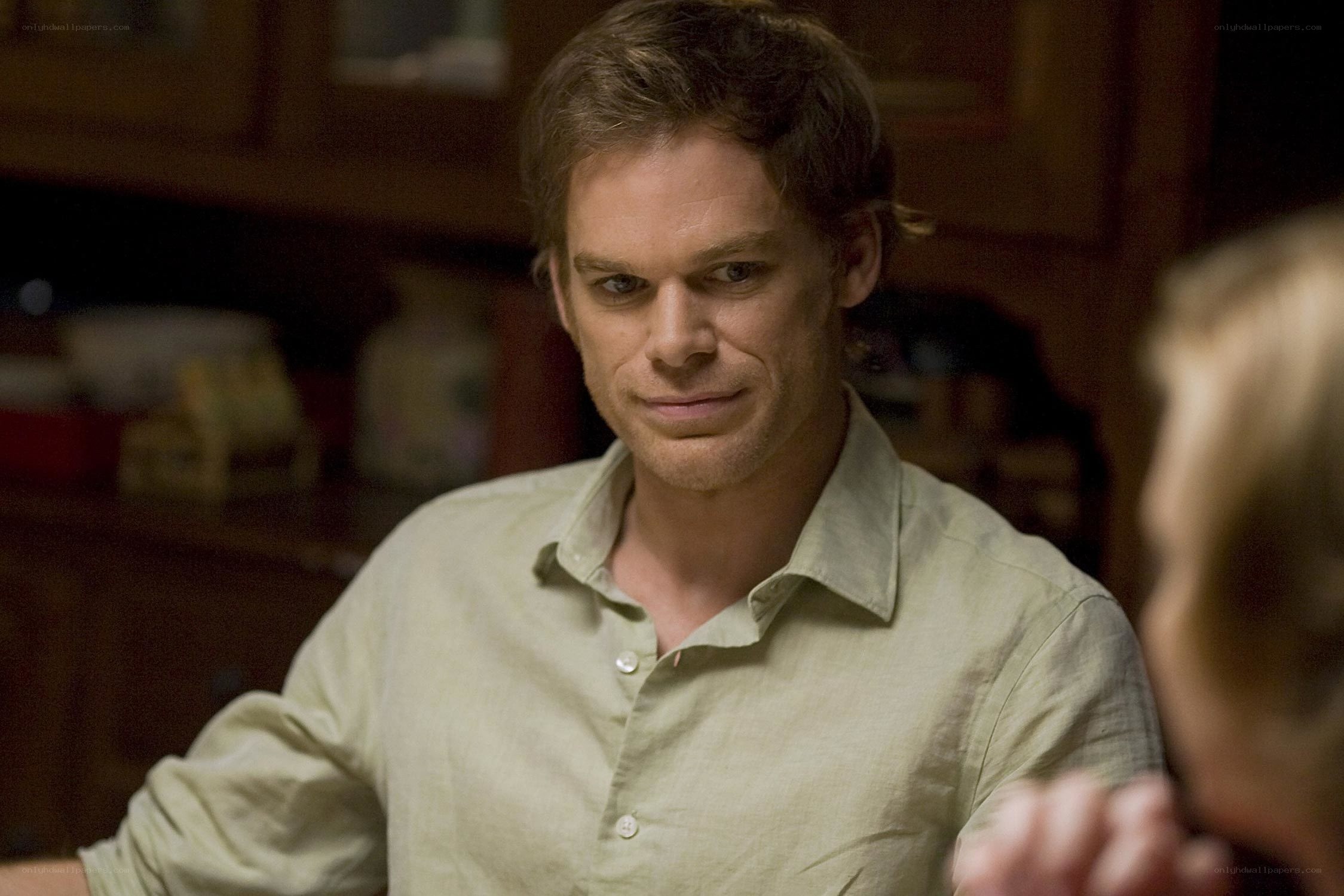 man in light green shirt