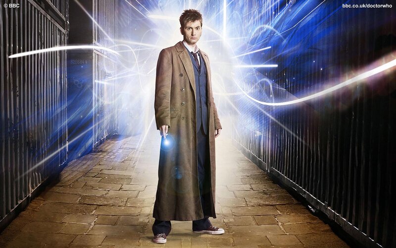 Man in Long Coat — Blue, Dramatic, Photograph
