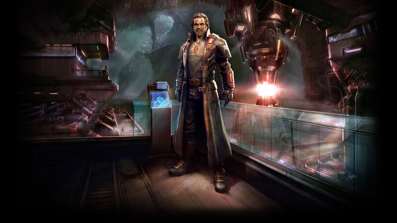 Man in Long Coat — Gray, Dramatic, Digital Art