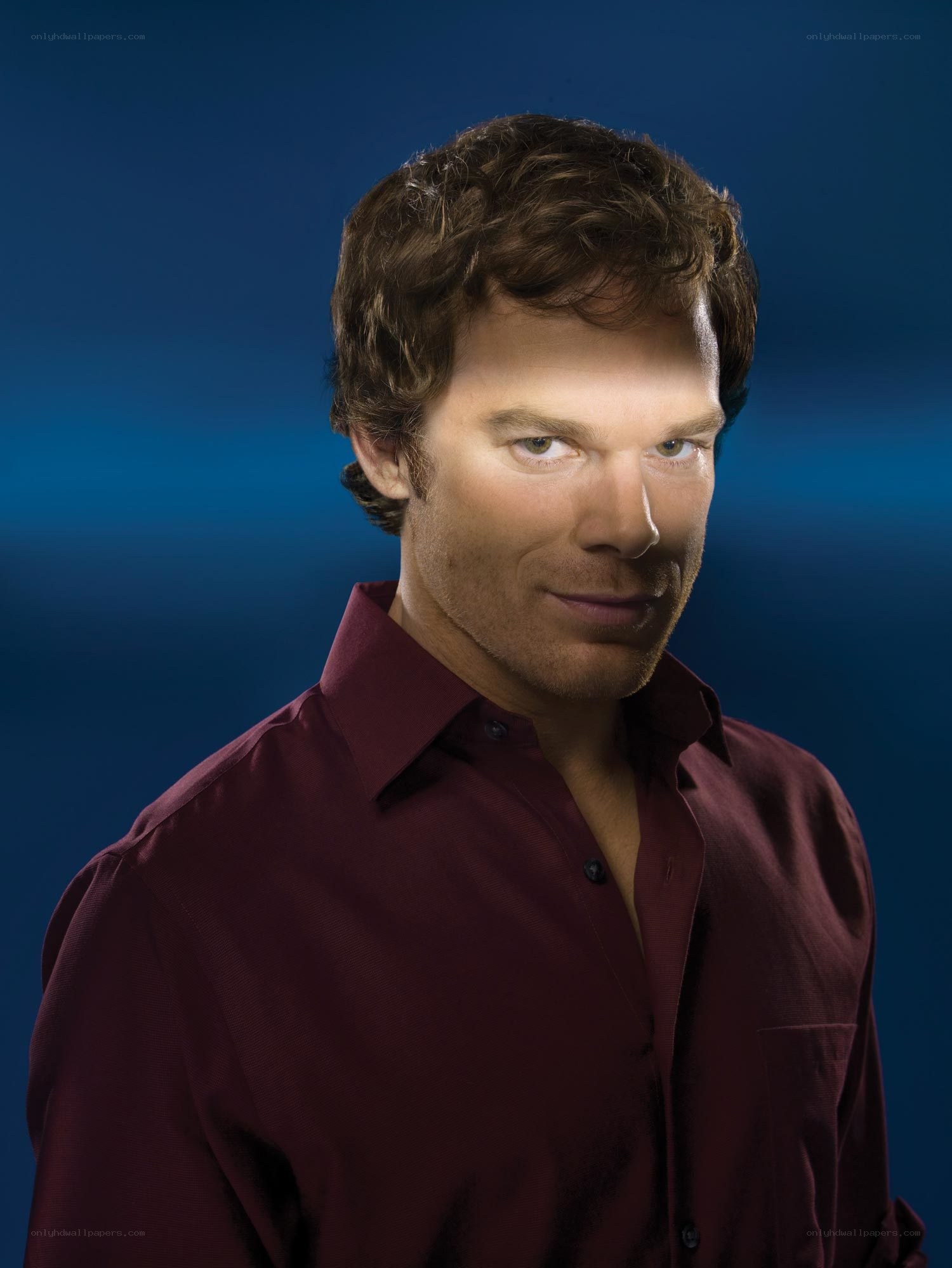 man in maroon shirt