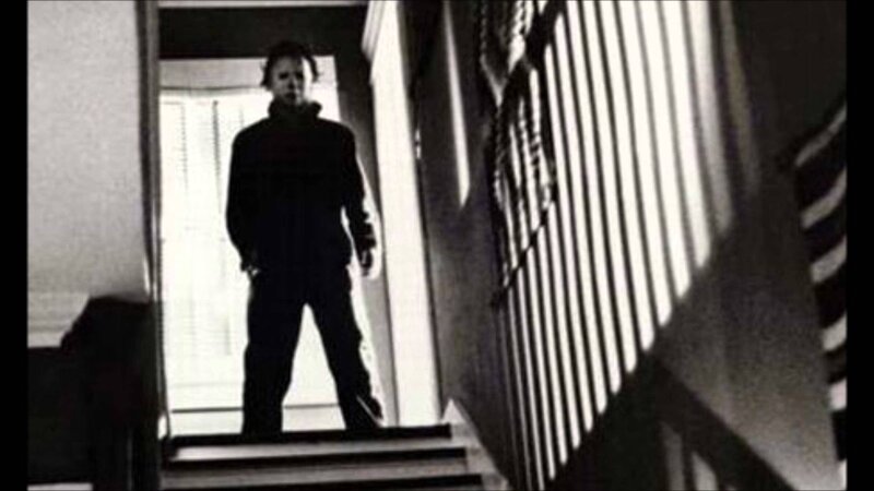Man in Mask on Stairs