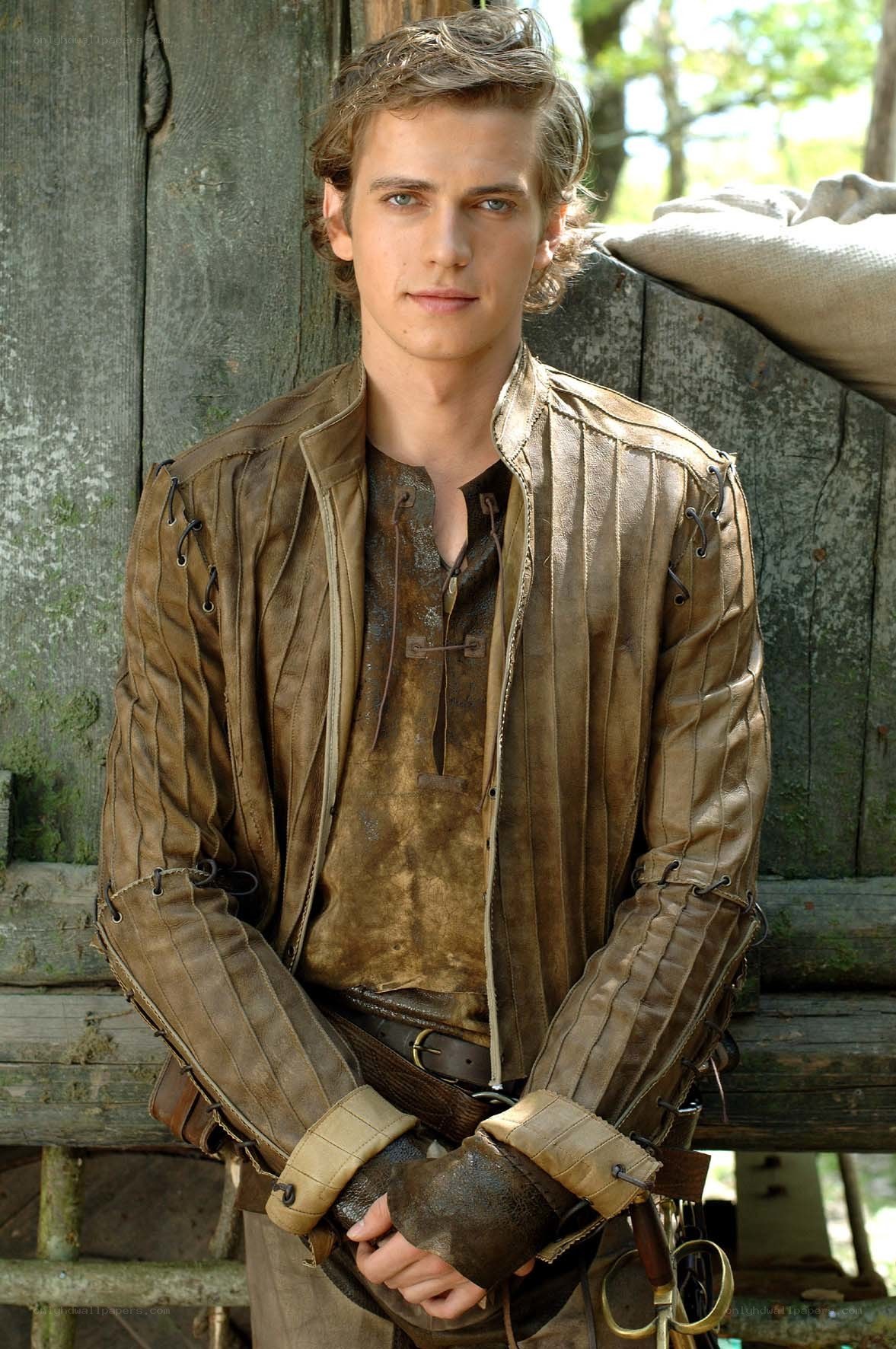 man in medieval leather jacket