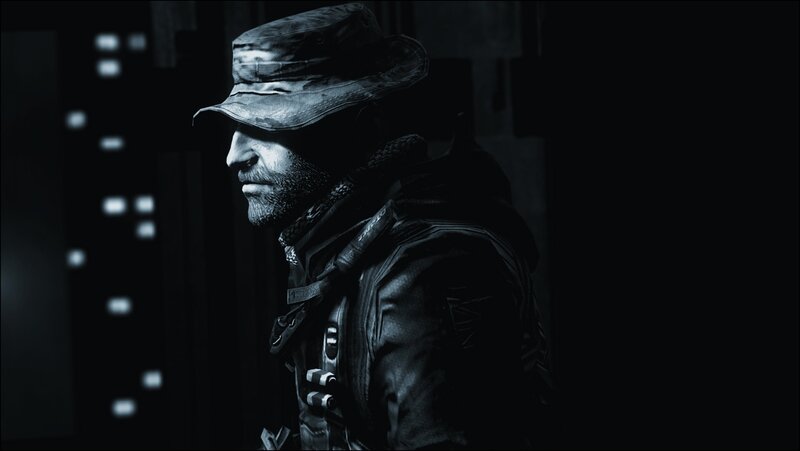 Man in Military Gear — Black, Dark