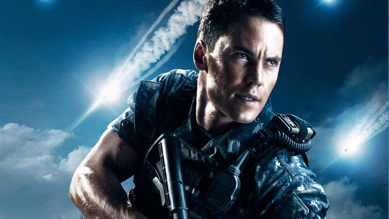 Man in Military Gear — Blue