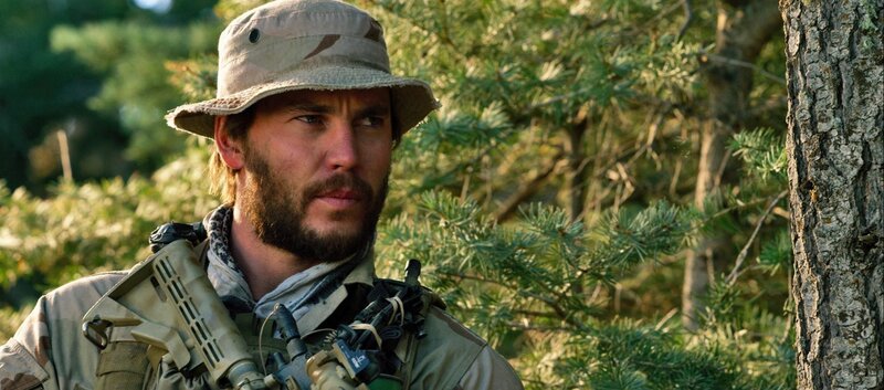Man in Military Gear — Green, Tense, Afternoon