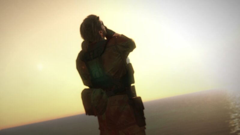 Man in Military Gear — Yellow, Dramatic