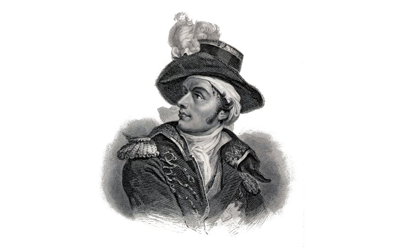 Man in Military Uniform — Black, Formal, Illustration, Hat