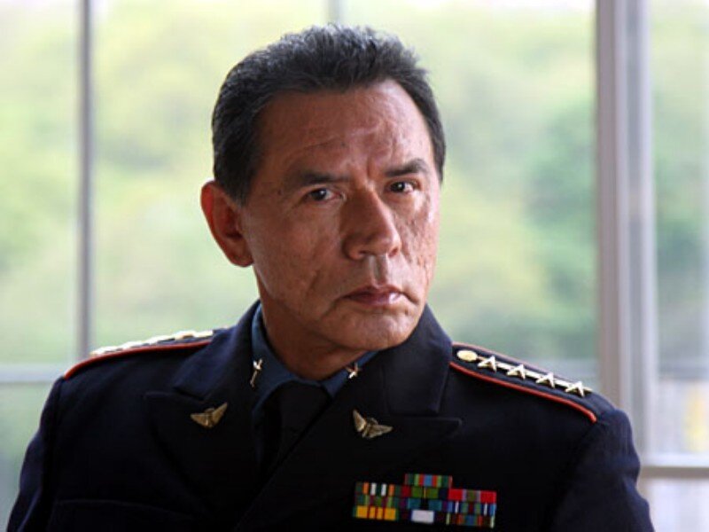Man in Military Uniform — Black, Serious