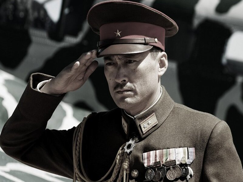 Man in Military Uniform — Brown, Serious, Photograph, Military Cap