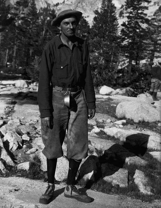 Man in mountain landscape
