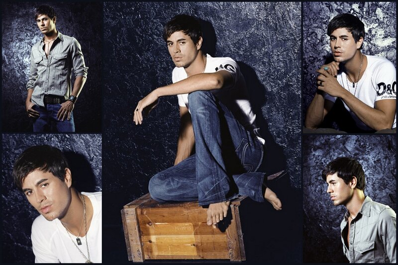 Man in Multiple Poses — Blue
