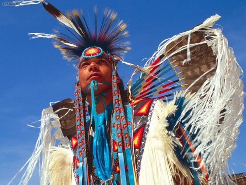 Man in Native American Regalia
