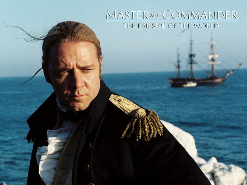 Man in Naval Uniform — Blue, Dramatic, Afternoon