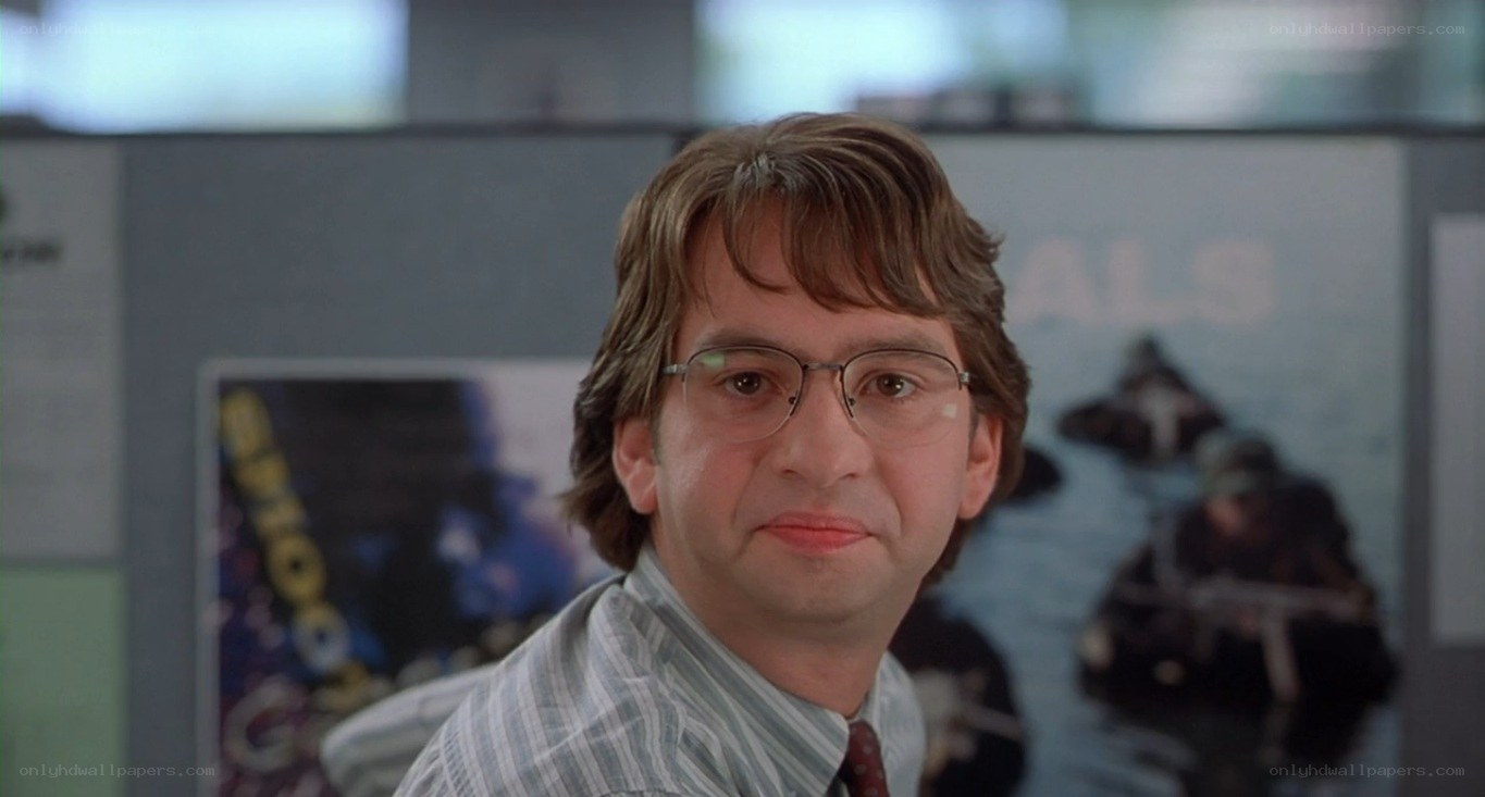 Man in office cubicle