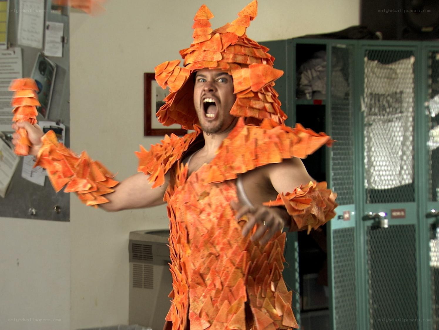 man in orange costume