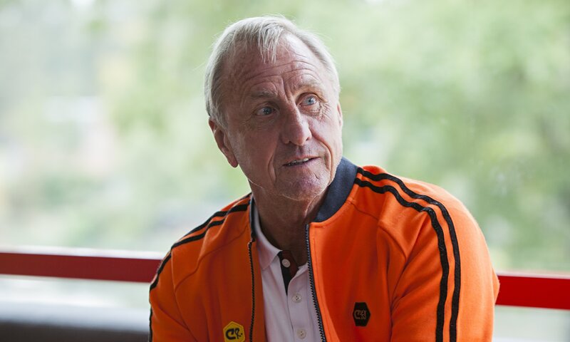 man in orange jacket