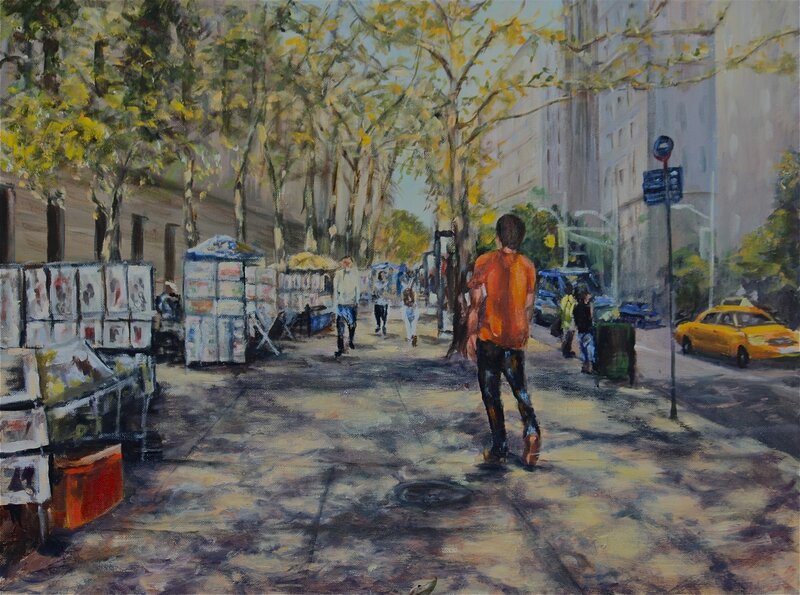 Man in Orange Shirt — Yellow