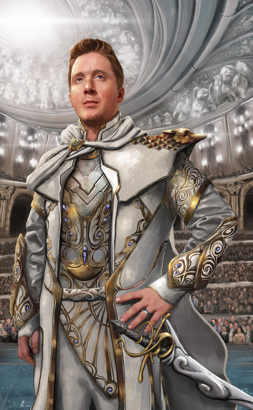 Man in Ornate Armor — White