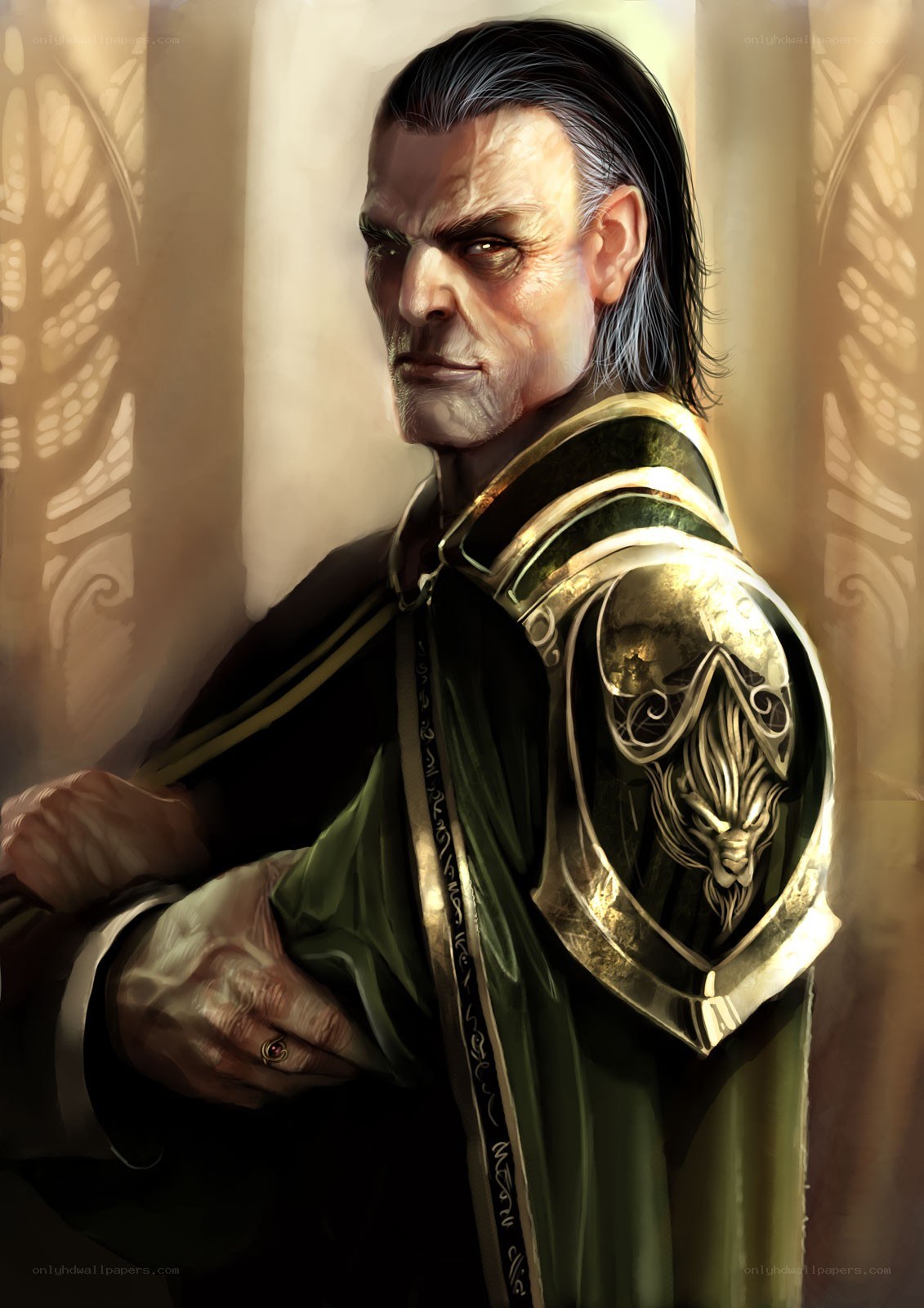 Man in ornate armor