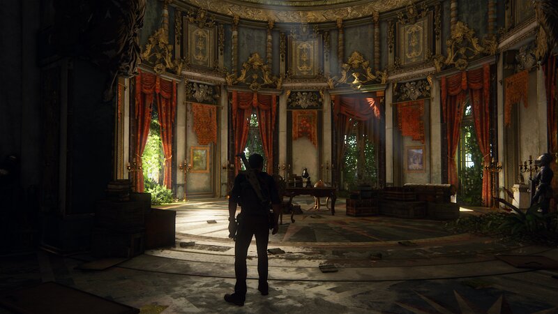 Man in Ornate Room
