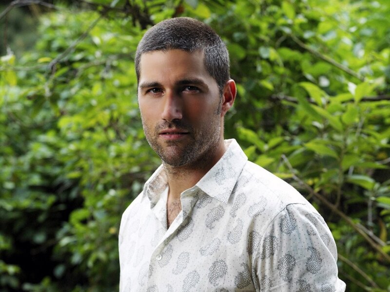 Man in Patterned Shirt — White, Natural