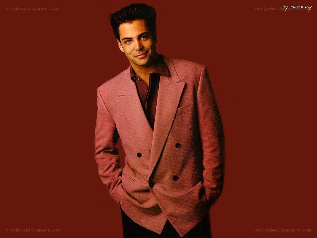 man in pink suit
