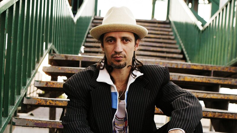 Man in Pinstripe Jacket — Black