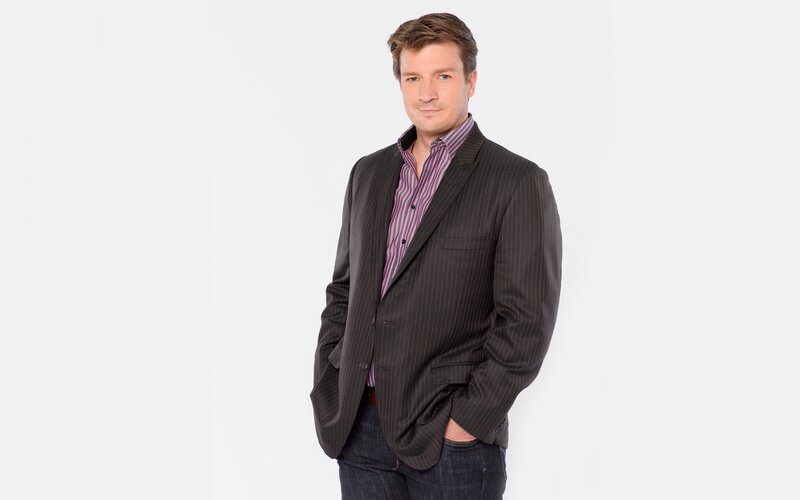 Man in Pinstripe Jacket — Gray