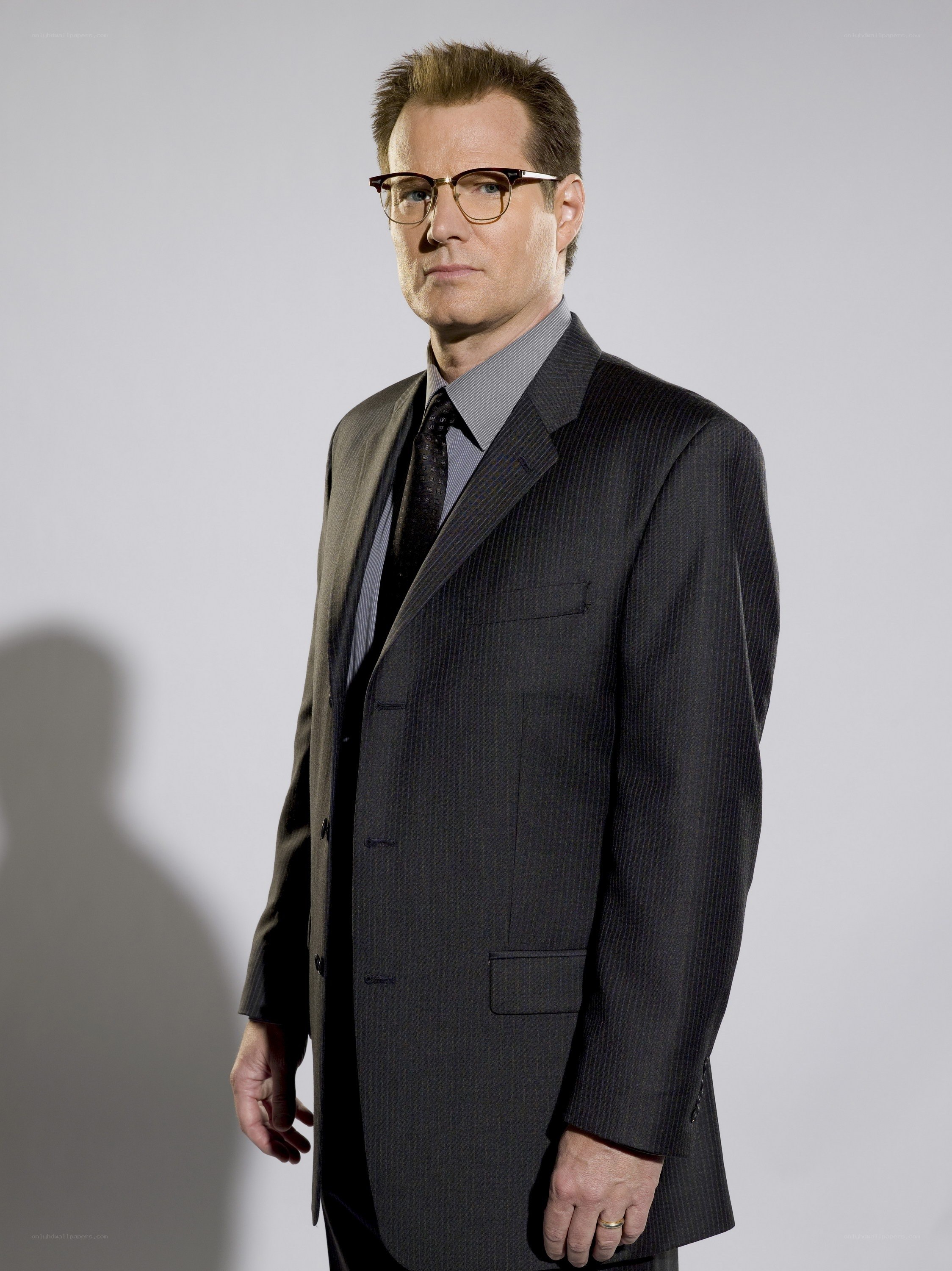 man in pinstripe suit