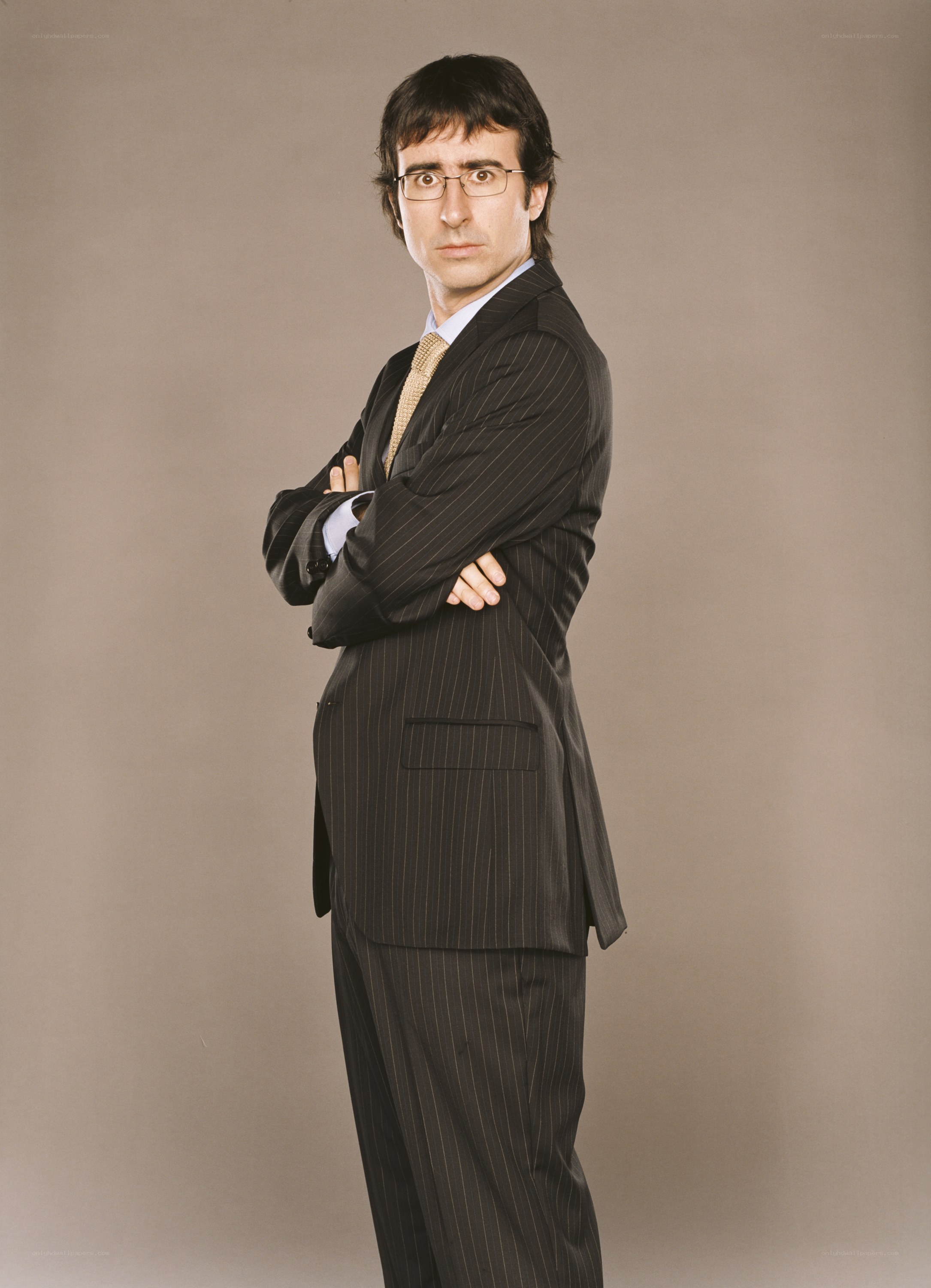 man in pinstripe suit