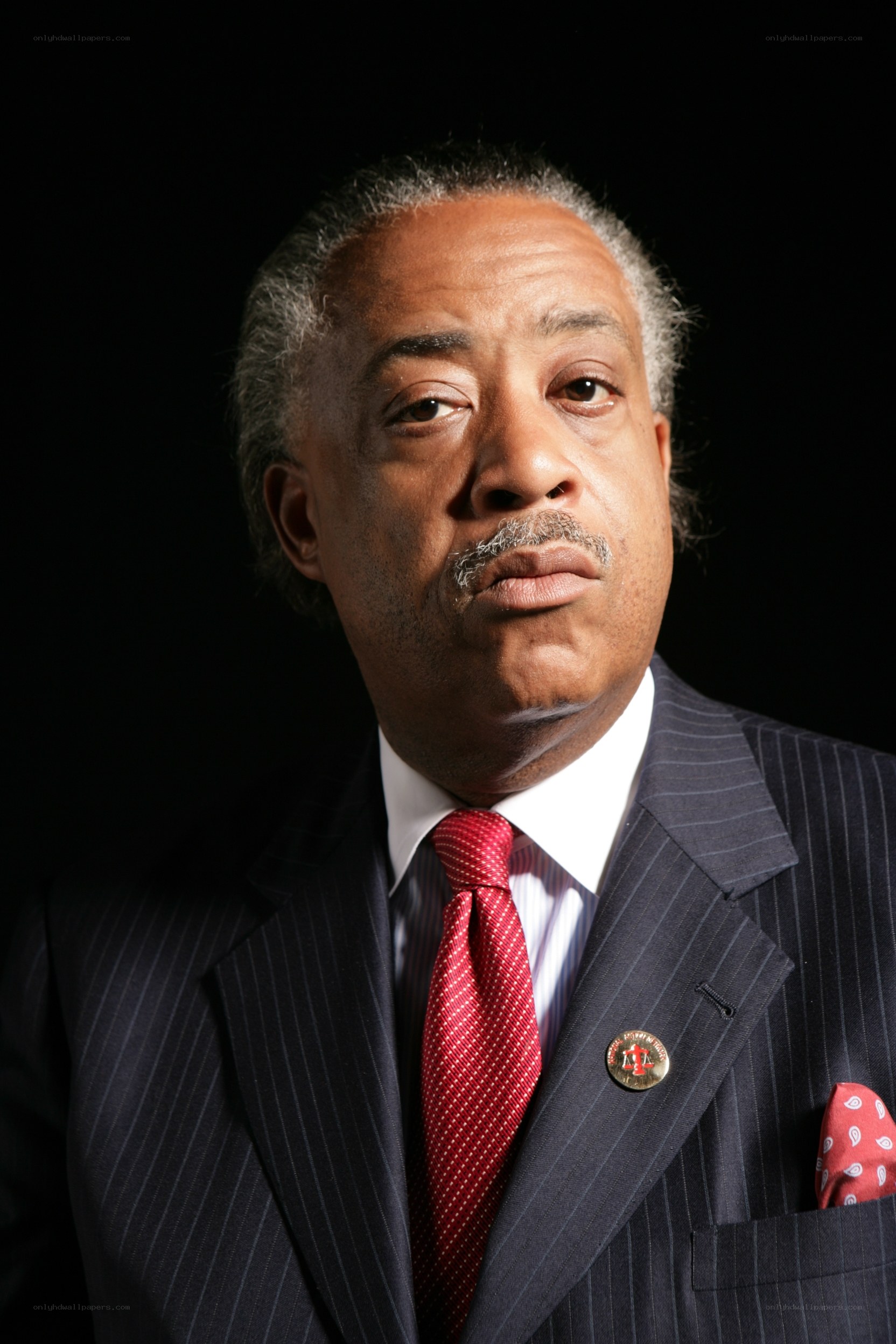 man in pinstripe suit