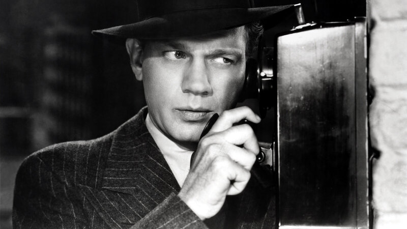 Man in Pinstripe Suit — Black, Dramatic