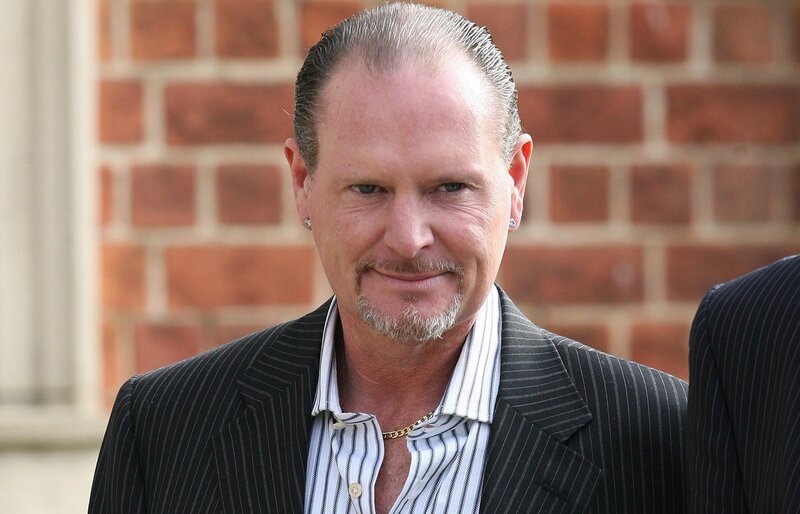 Man in Pinstripe Suit — Black, Neutral
