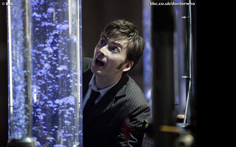Man in Pinstripe Suit — Blue, Dramatic, Photograph, Aquarium