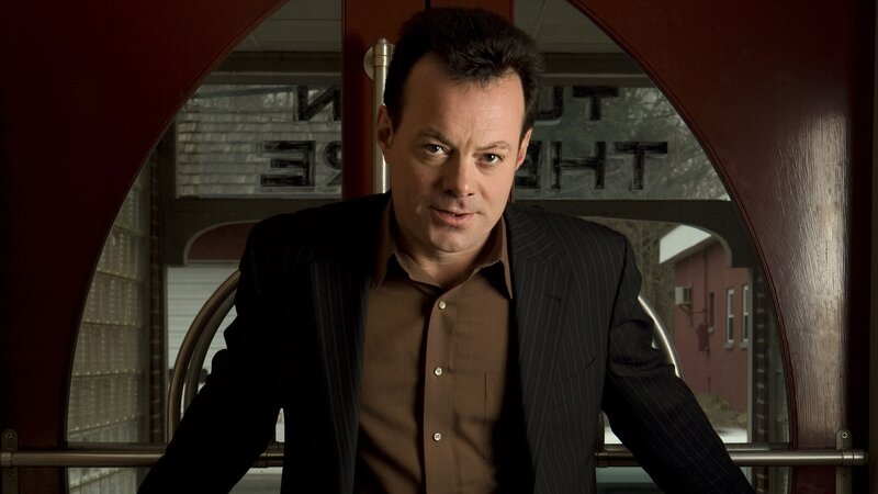 Man in Pinstripe Suit — Brown, Dramatic