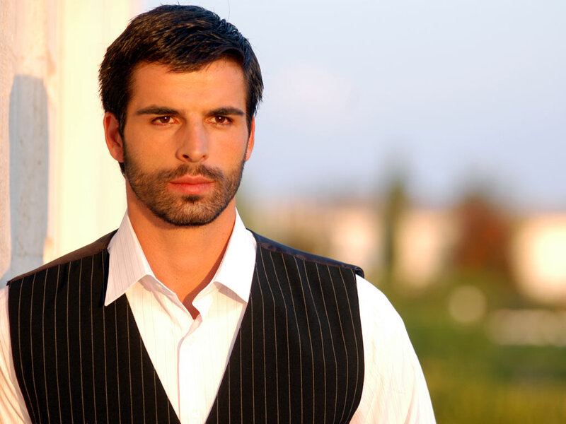 Man in Pinstripe Vest — Black