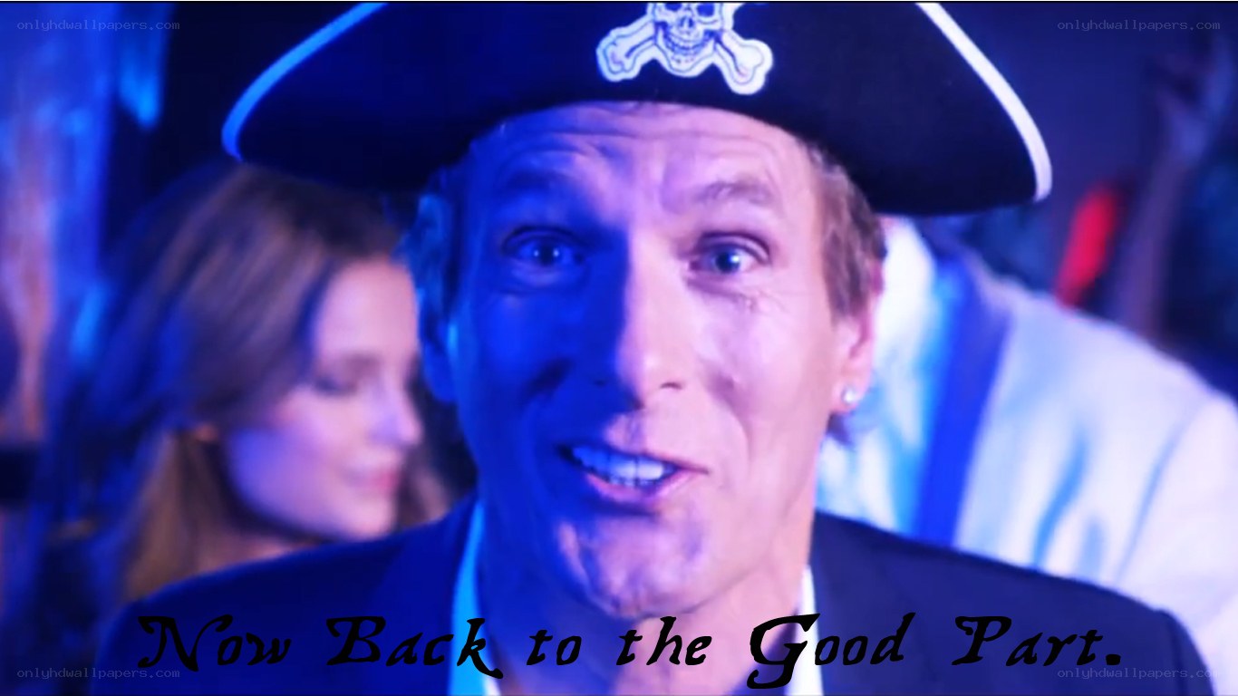Man in pirate hat with text