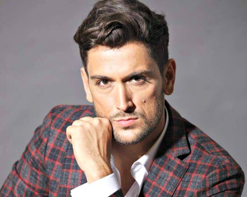 Man in Plaid Jacket — Red