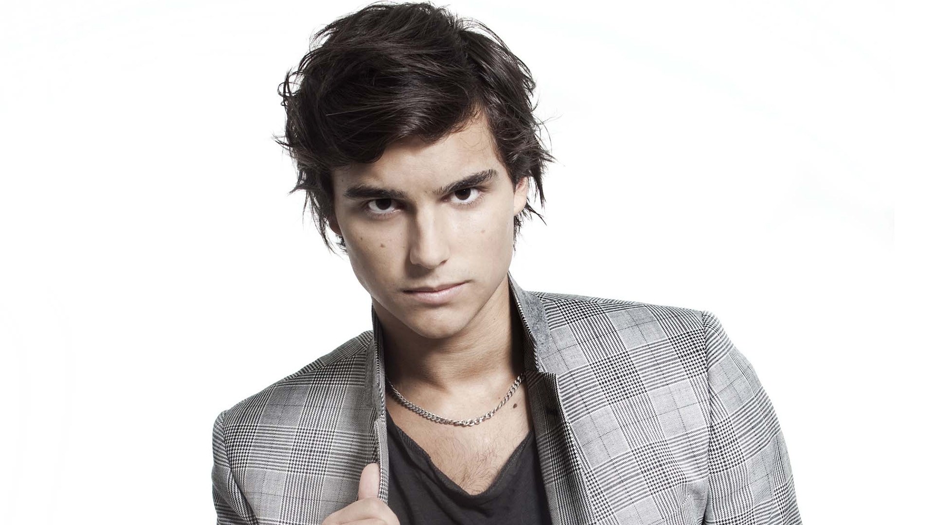 man in plaid jacket