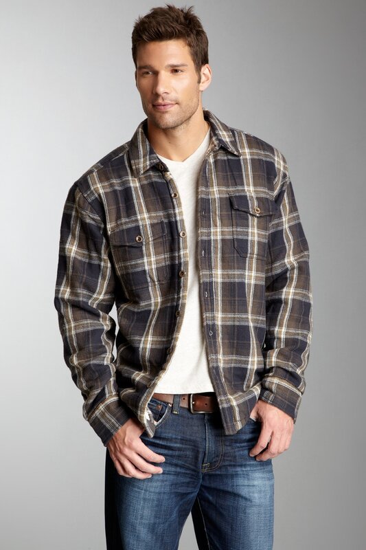 man in plaid shirt