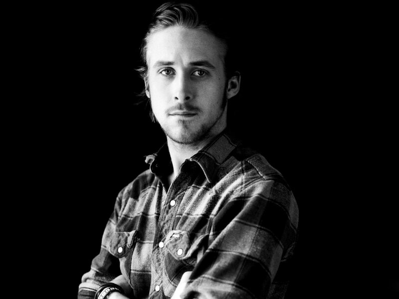 Man in Plaid Shirt — Black, Dramatic