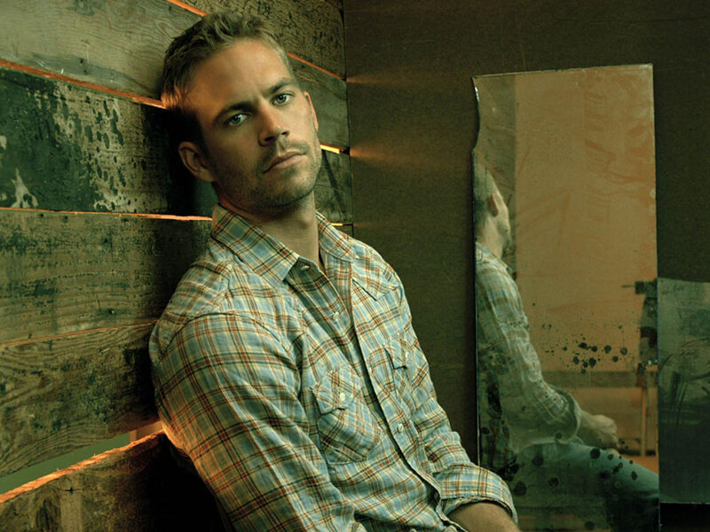 Man in Plaid Shirt — Blue, Contemplative, Photograph