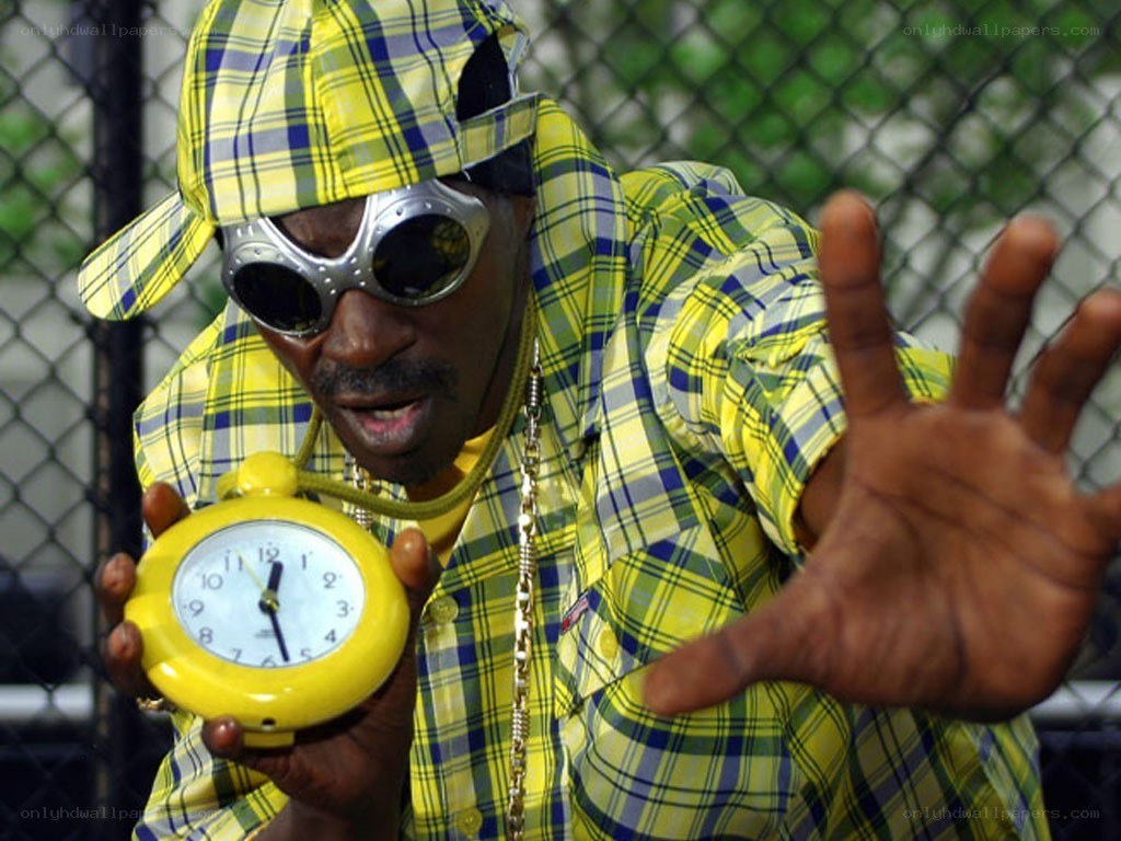 Man in plaid with stopwatch