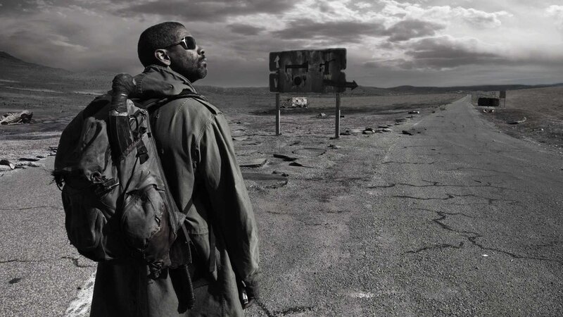 man in post-apocalyptic landscape