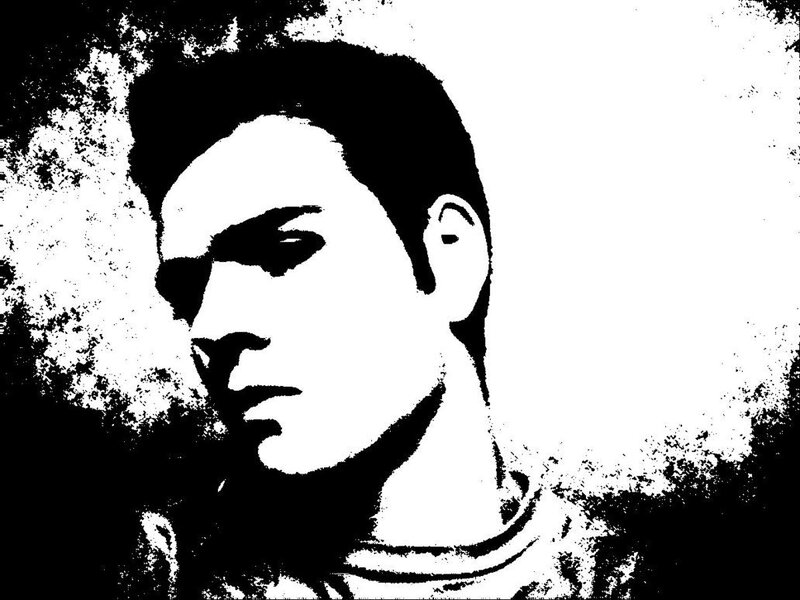 Man in Profile — Black, Dramatic, Illustration