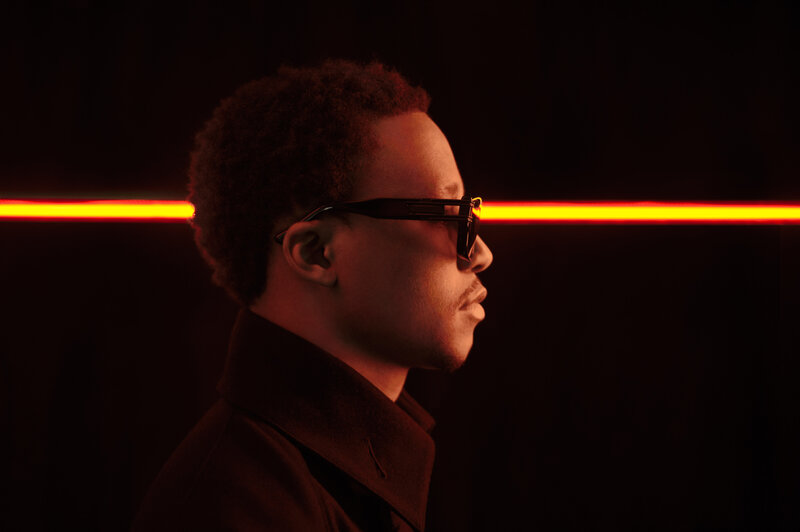 Man in Profile — Black, Dramatic, Night, Photograph, Sunglasses