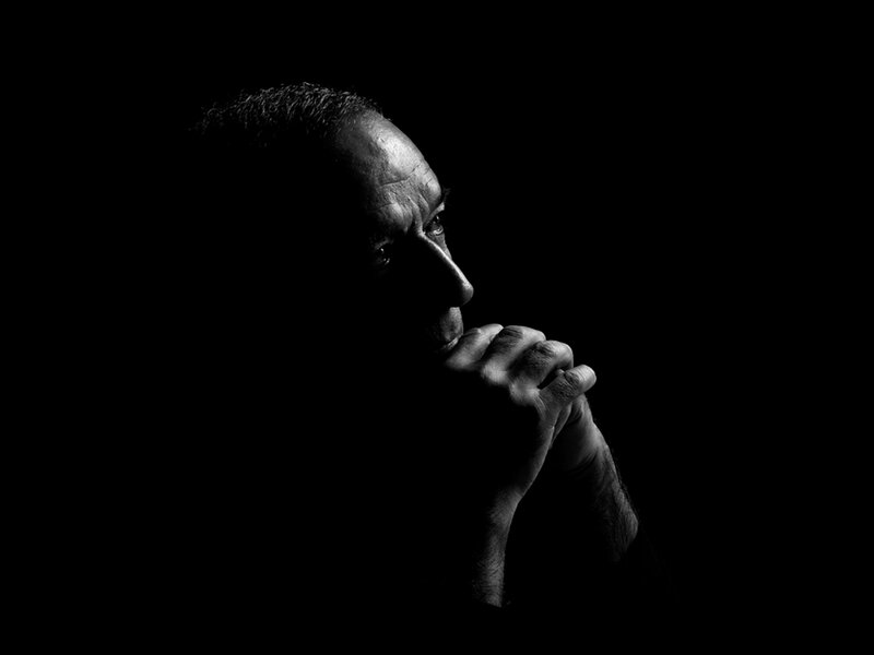 Man in Profile — Black, Dramatic, Photograph, Hand