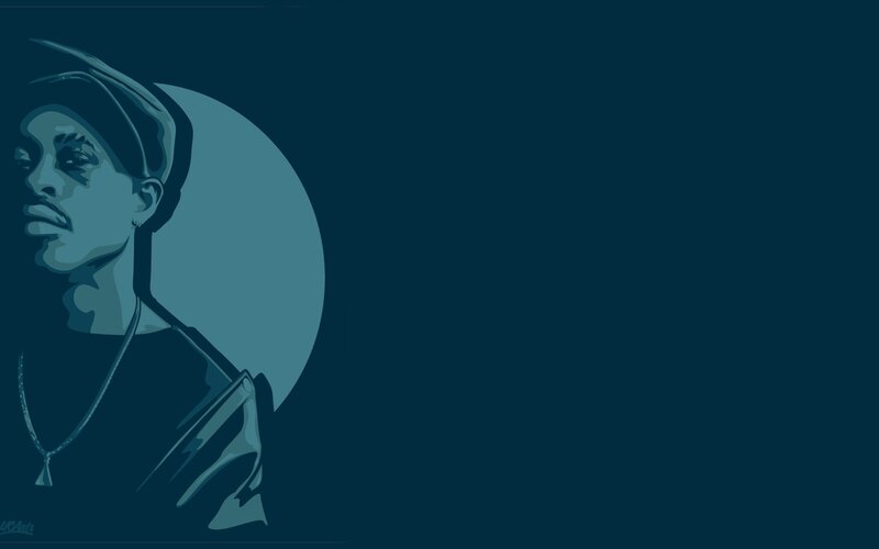 Man in Profile — Blue, Dramatic, Night, Illustration