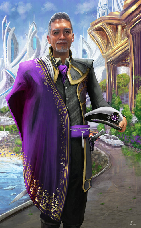 Man in Purple Cloak — Dramatic