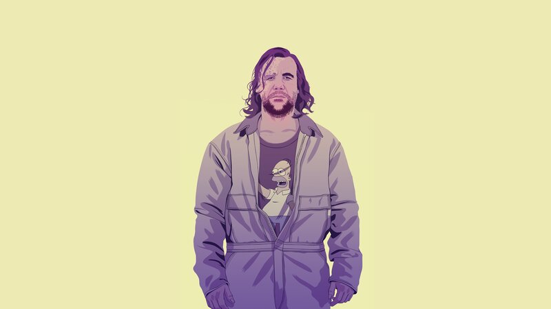 Man in Purple Jumpsuit